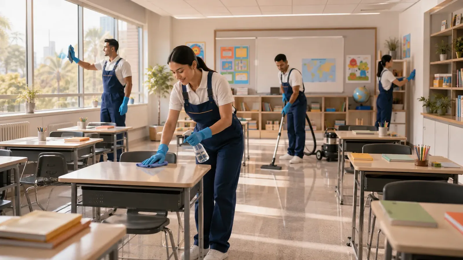school cleaning